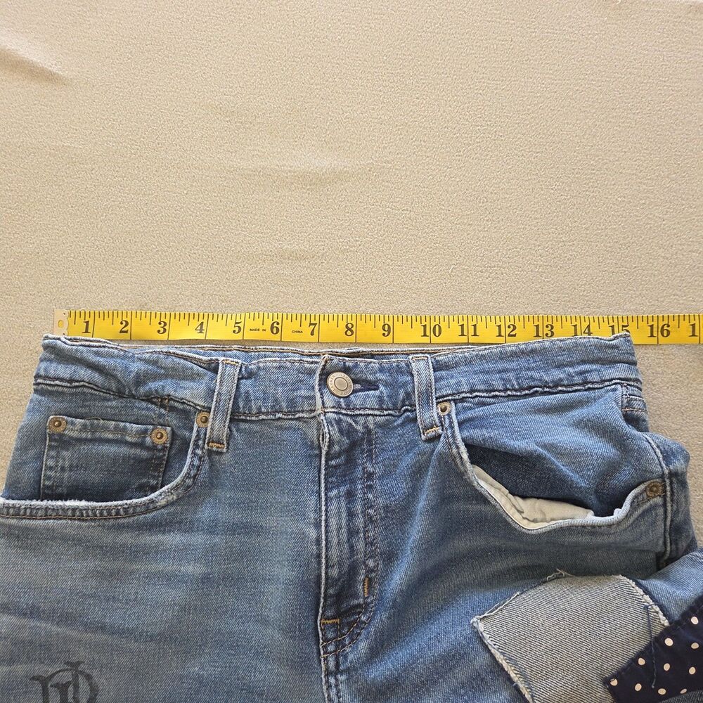 Lauren Ralph Lauren Patchwork Distressed Relaxed Ankle Boyfriend Jeans Size 4 - Picture 8 of 8